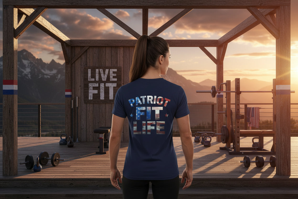 Patriot Fit Life - American Flag T-Shirt - Fitness