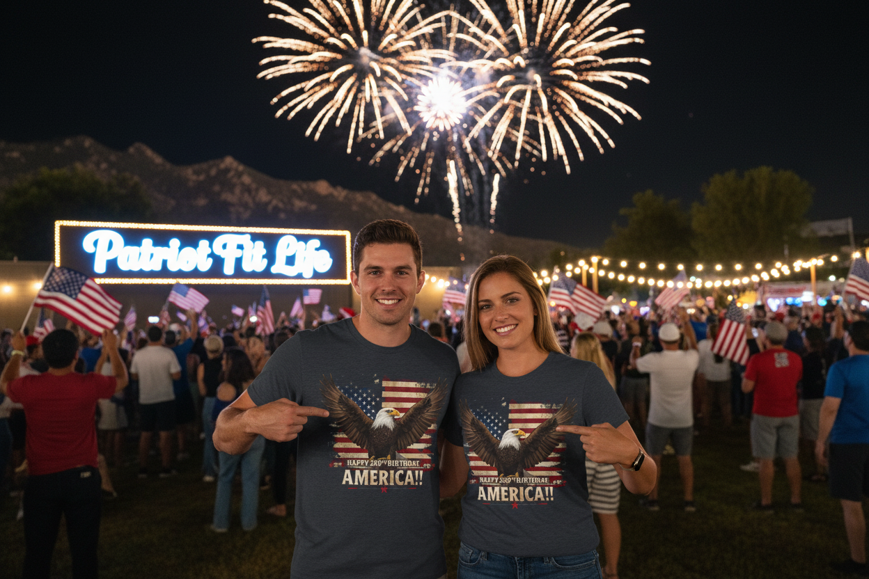 Happy 250th Birthday America T-Shirt | Patriotic Bald Eagle Flag Tri-Blend Tee | 1776–2026