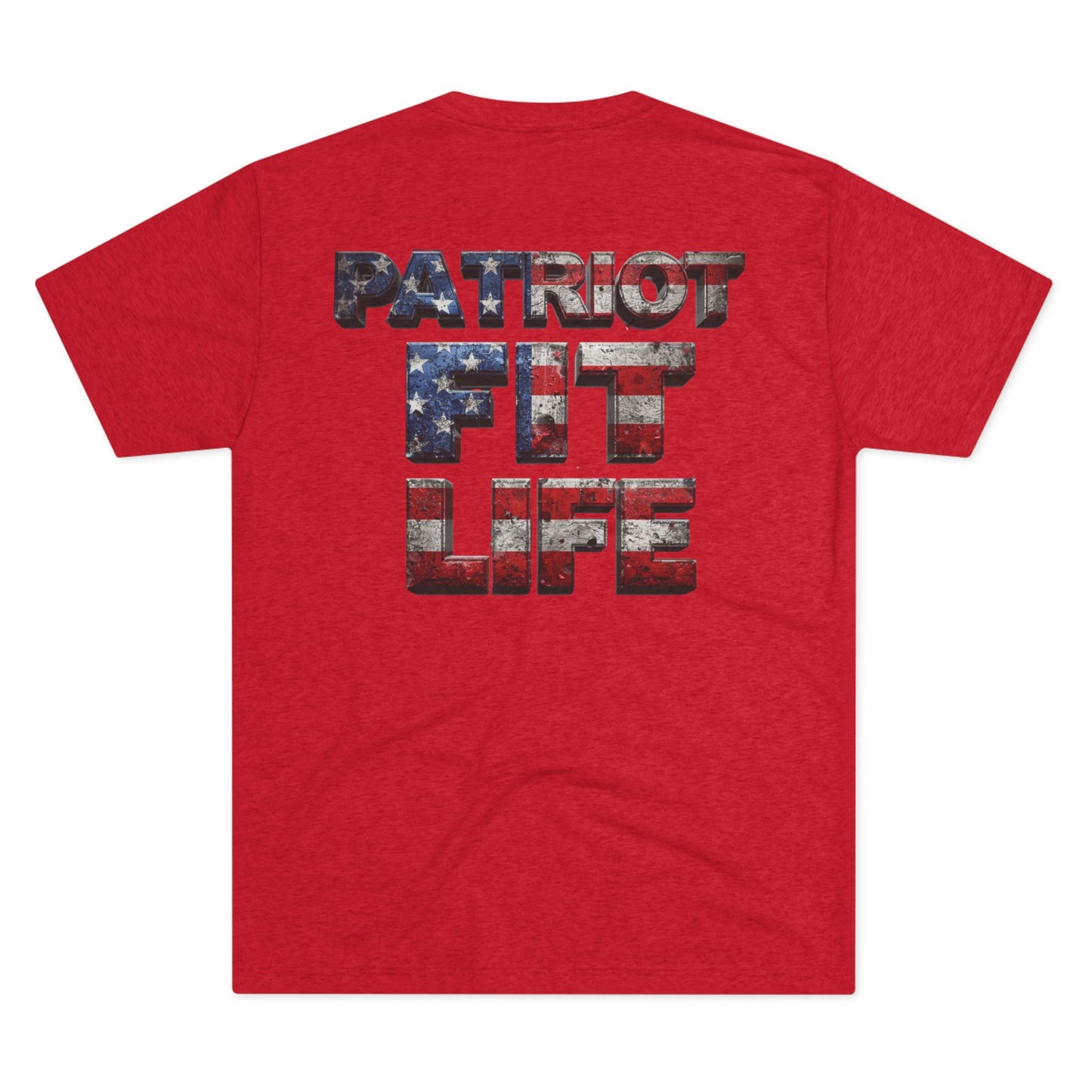Patriot Fit Life Tri-Blend Tee - American Flag Graphic Fitness T-Shirt
