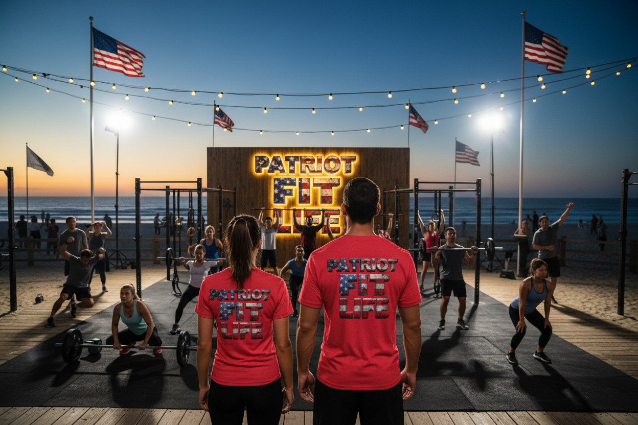 Patriot Fit Life Tri-Blend Tee - American Flag Graphic Fitness T-Shirt