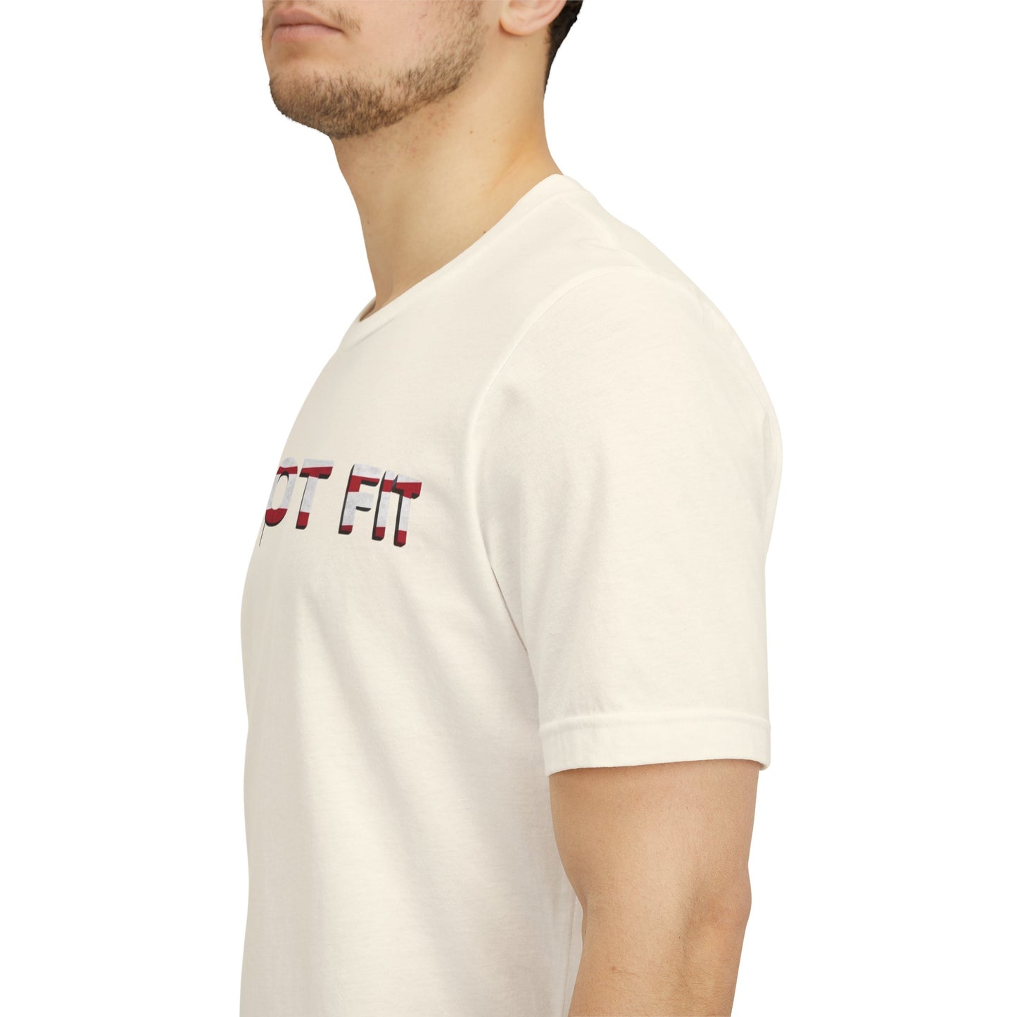 Patriot Fit T-Shirt — American Flag Text Athletic Tee