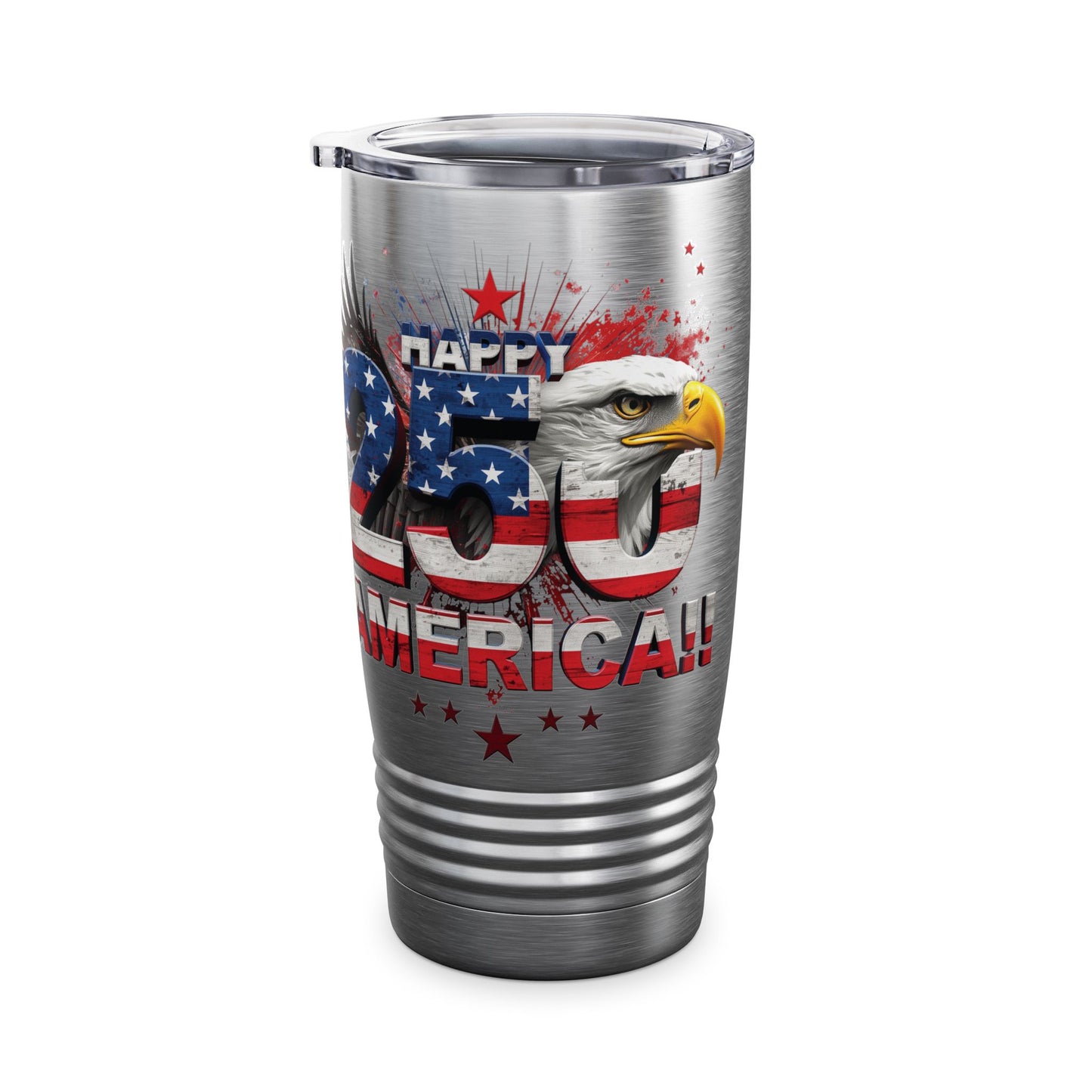 Happy 250th America Eagle Tumbler | 20oz Patriotic Stainless Steel Travel Cup | 1776–2026