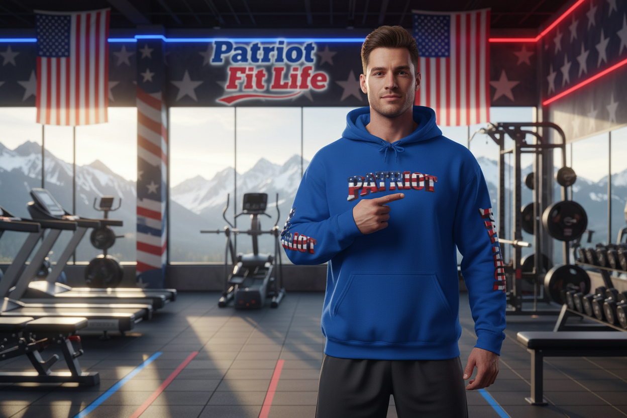 Patriot Hoodie - American Flag Graphic Pullover Sweatshirt