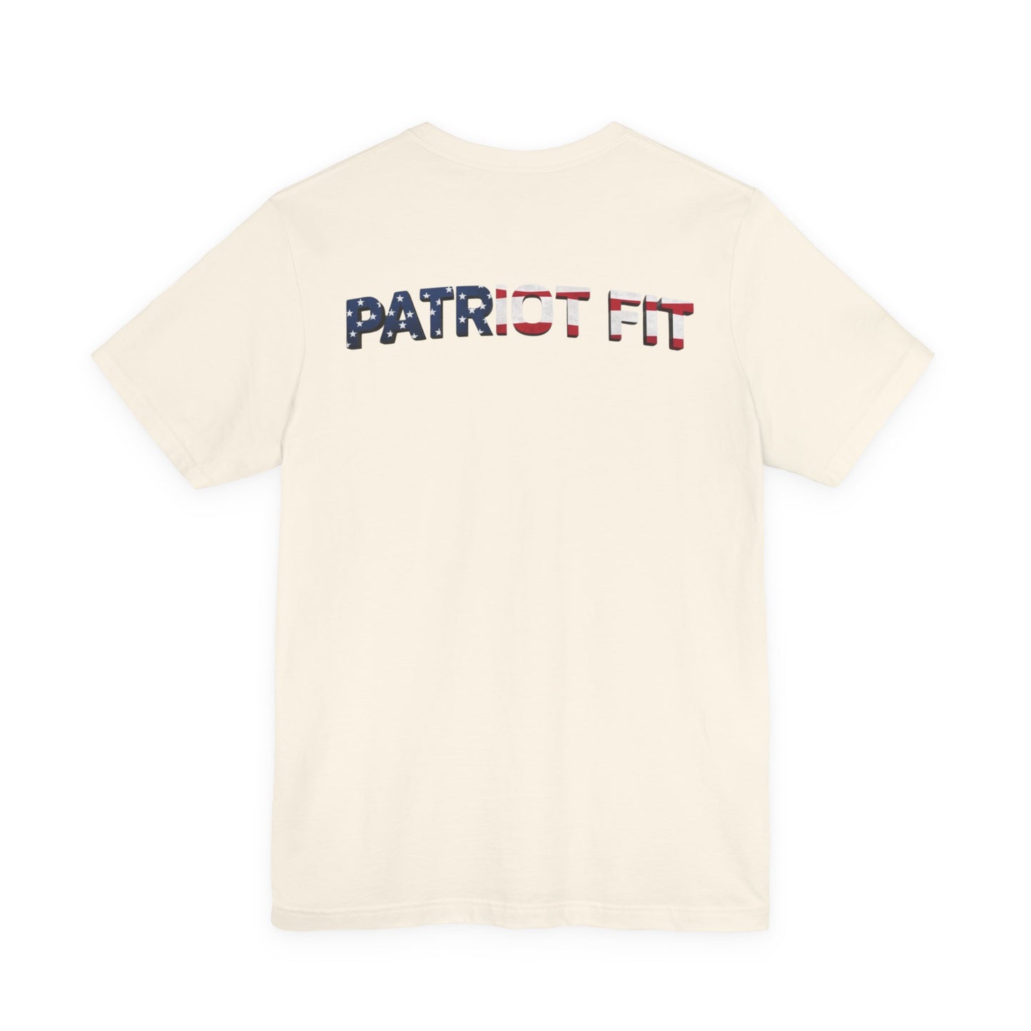 Patriot Fit T-Shirt — American Flag Text Athletic Tee