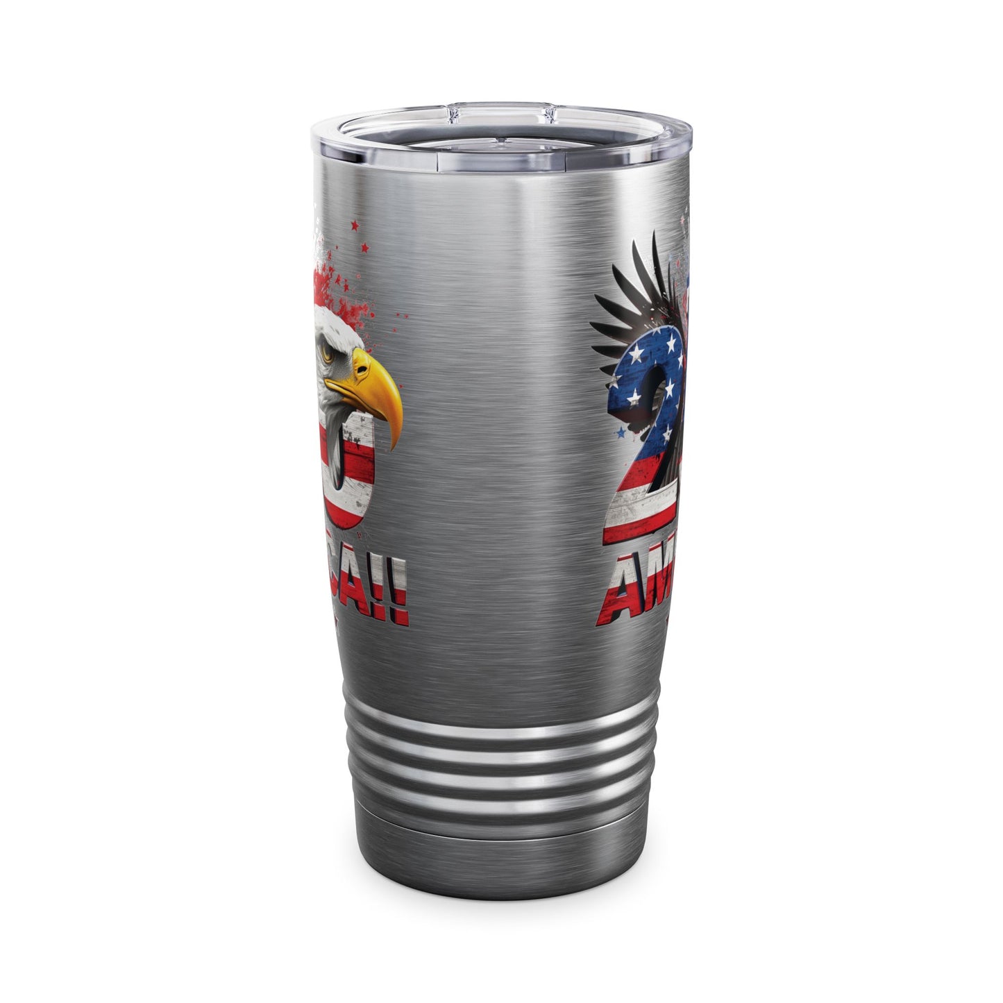 Happy 250th America Eagle Tumbler | 20oz Patriotic Stainless Steel Travel Cup | 1776–2026