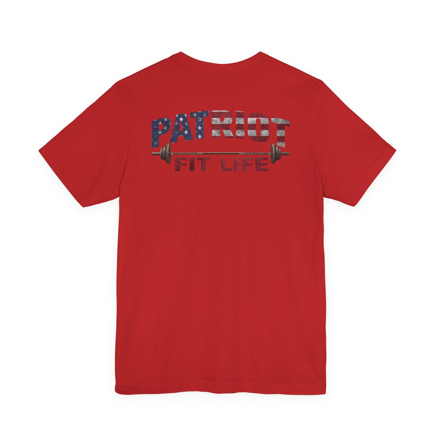 Patriot Fit Life T-Shirt | American Flag Barbell Gym Tee