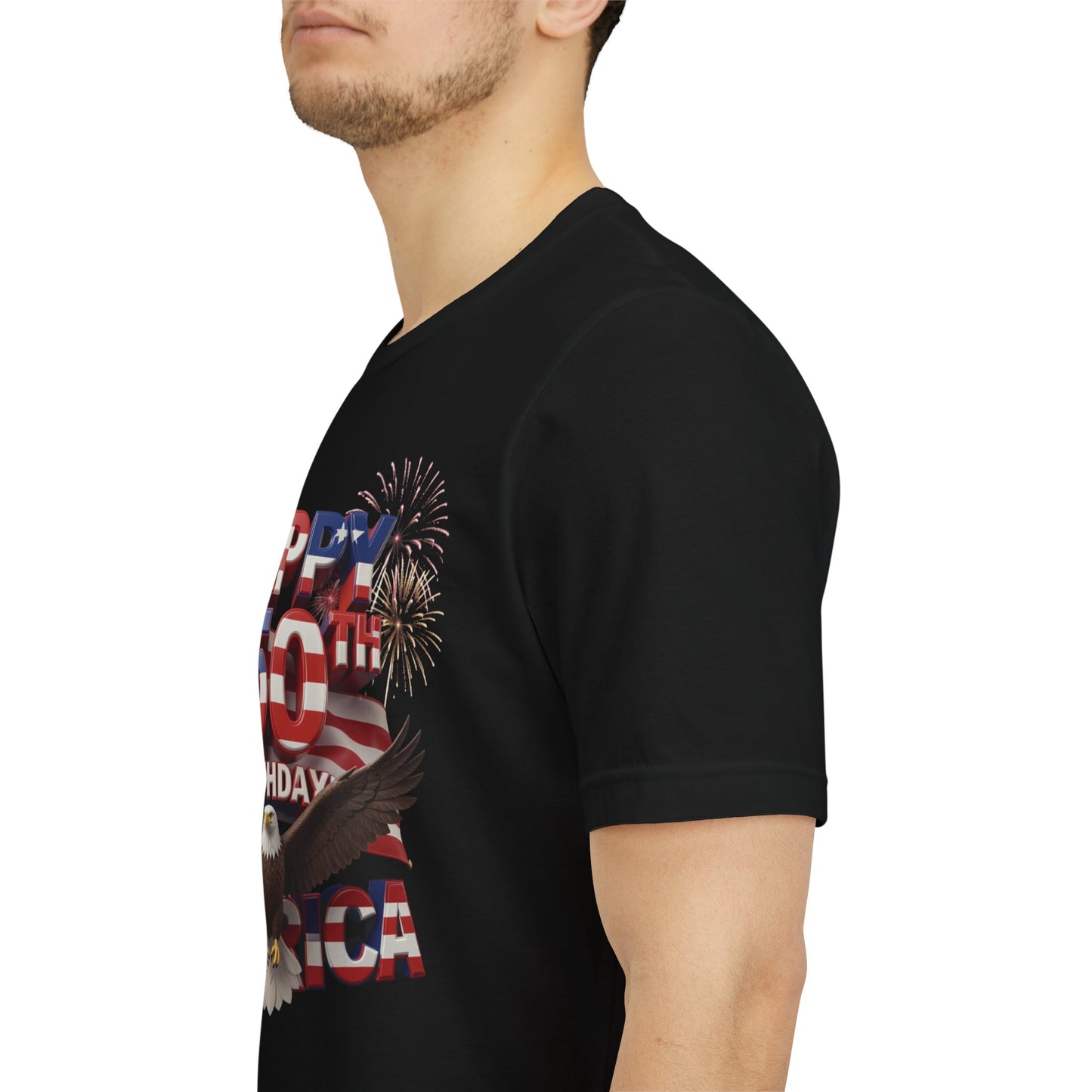 America 250th Birthday Eagle Fireworks T-Shirt | Patriotic Tee