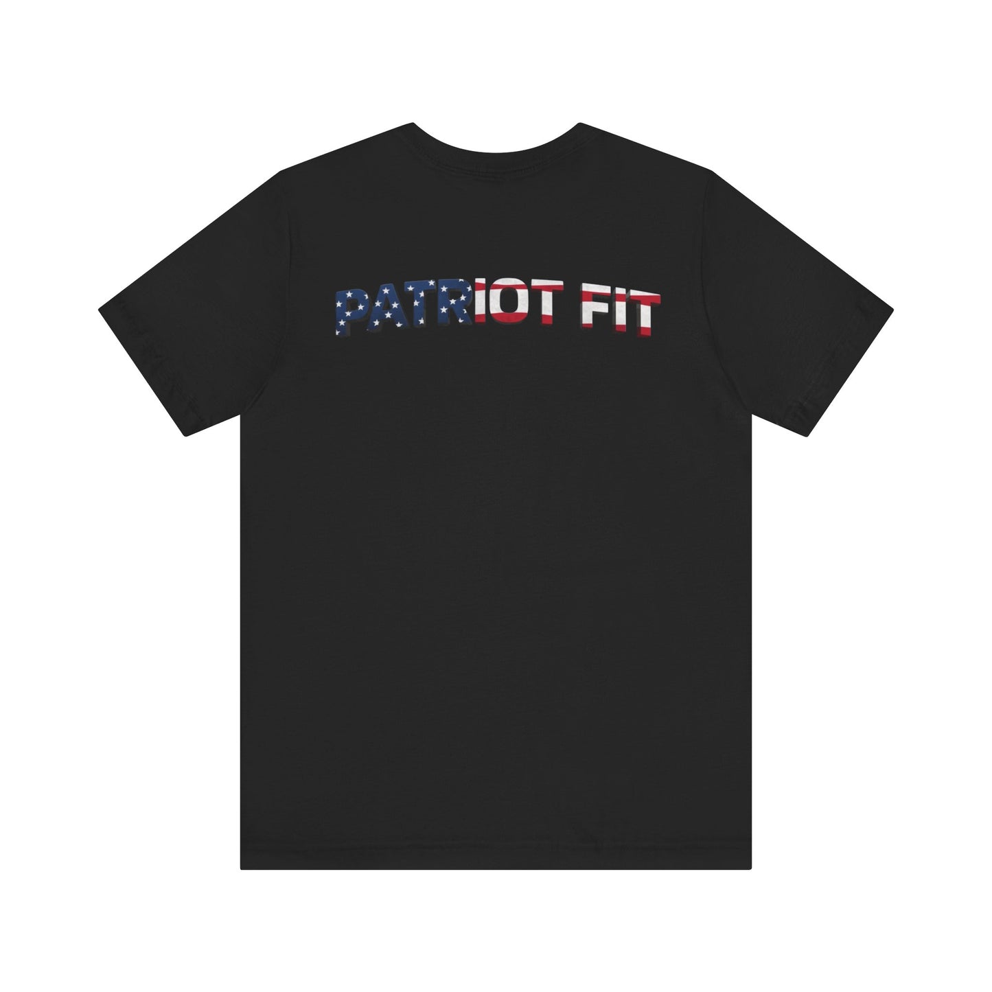 Patriot Fit T-Shirt — American Flag Text Athletic Tee