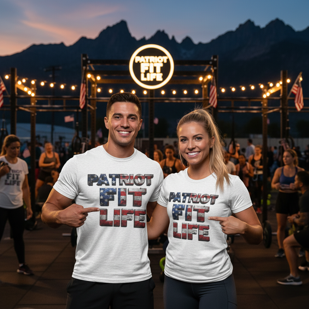 Patriot Fit Life Tri-Blend Tee - American Flag Graphic Fitness T-Shirt