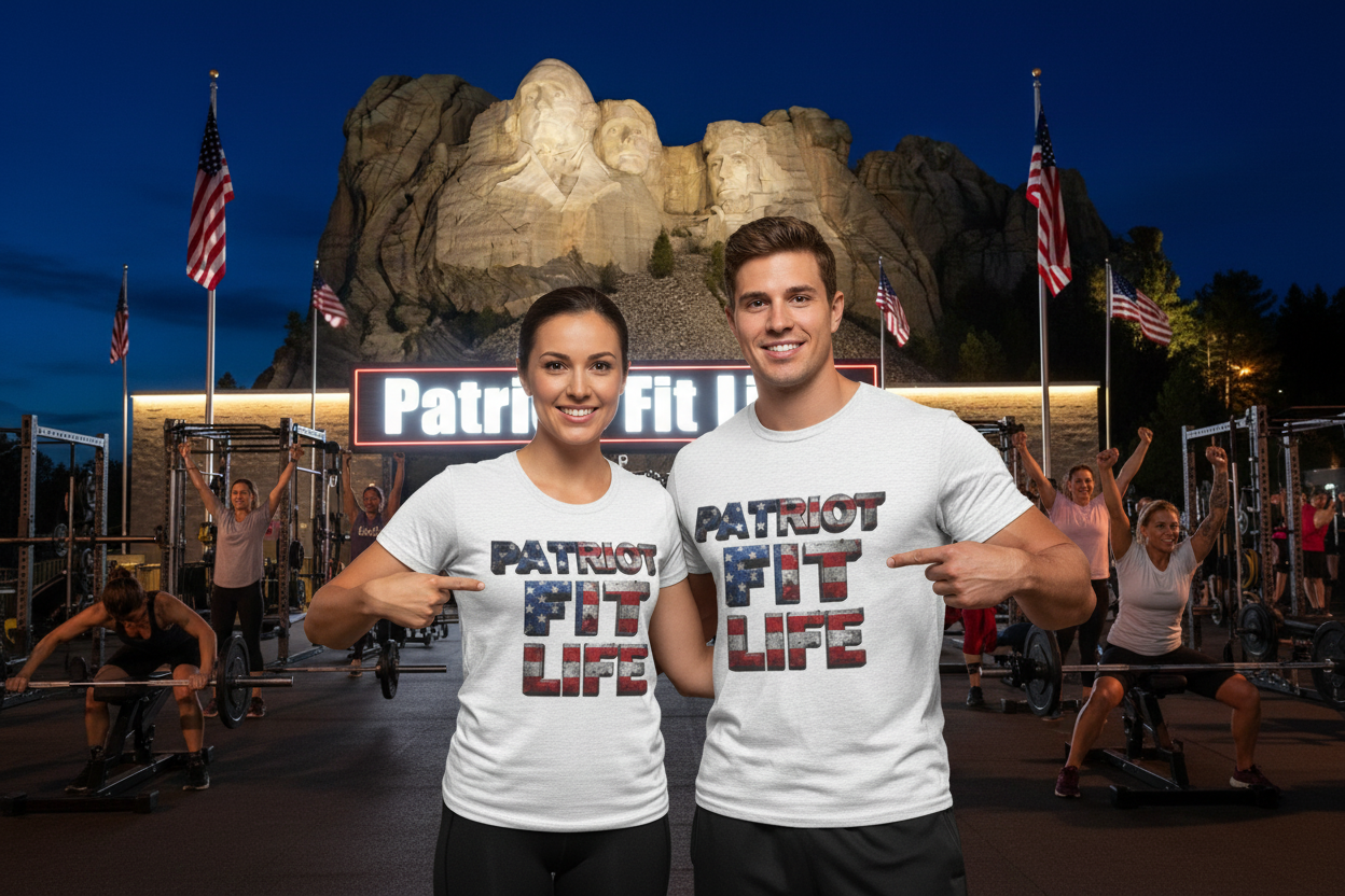 Patriot Fit Life Tri-Blend Tee - American Flag Graphic Fitness T-Shirt