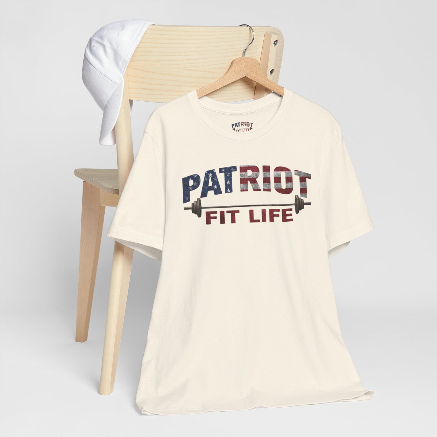 Patriot Fit Life T-Shirt | American Flag Barbell Gym Tee