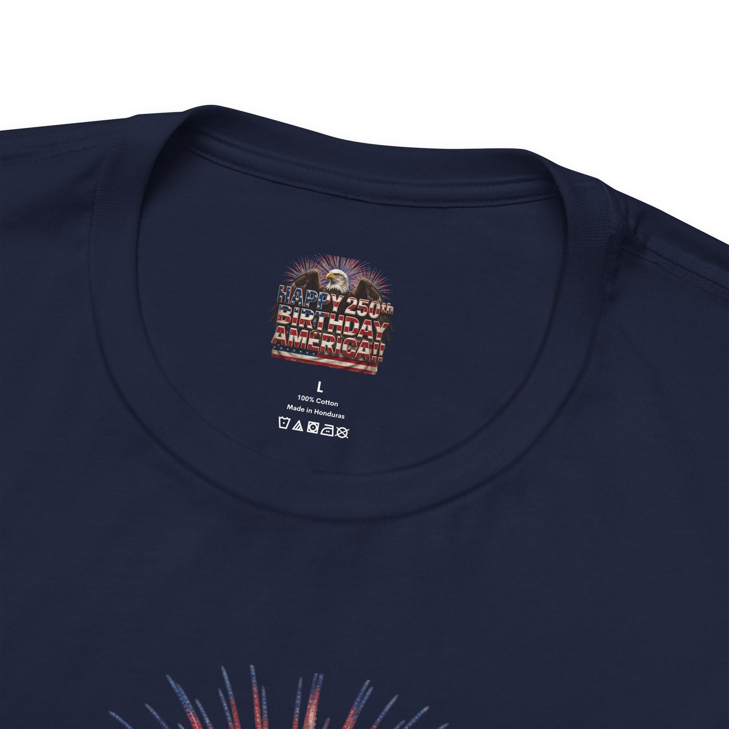 Happy 250th Birthday America T-Shirt | Patriotic Eagle & Flag Tee | Bella Canvas | XS-4XL