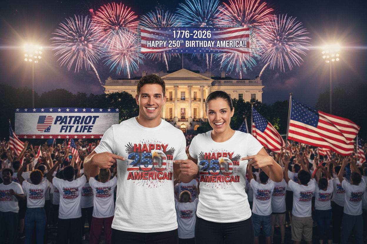 Happy 250th Birthday America T-Shirt | Patriotic Bald Eagle 4th of July Tee | 1776-2026 | XS-4XL