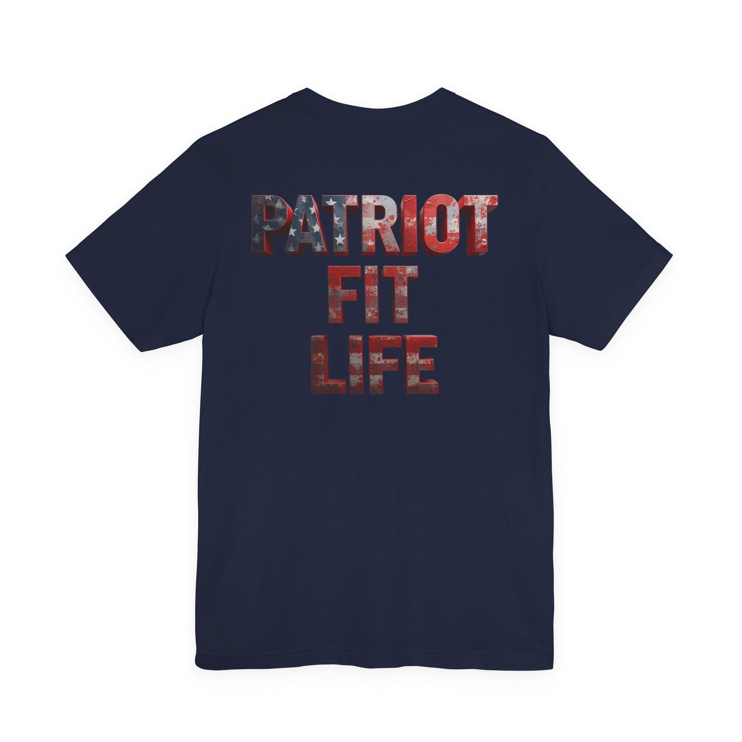 Patriot Fit Life T-Shirt - American Flag Block Letter Graphic Tee