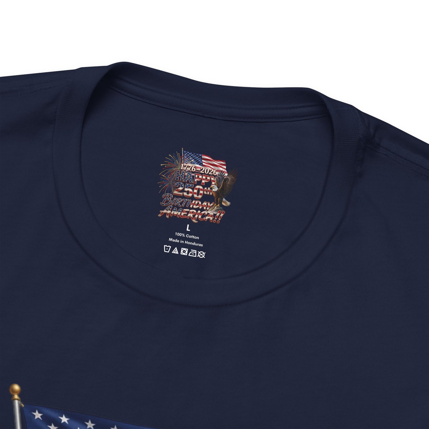 Happy 250th Birthday America T-Shirt | Patriotic Eagle Flag & Fireworks Tee | Bella Canvas | XS-4XL | 1776-2026