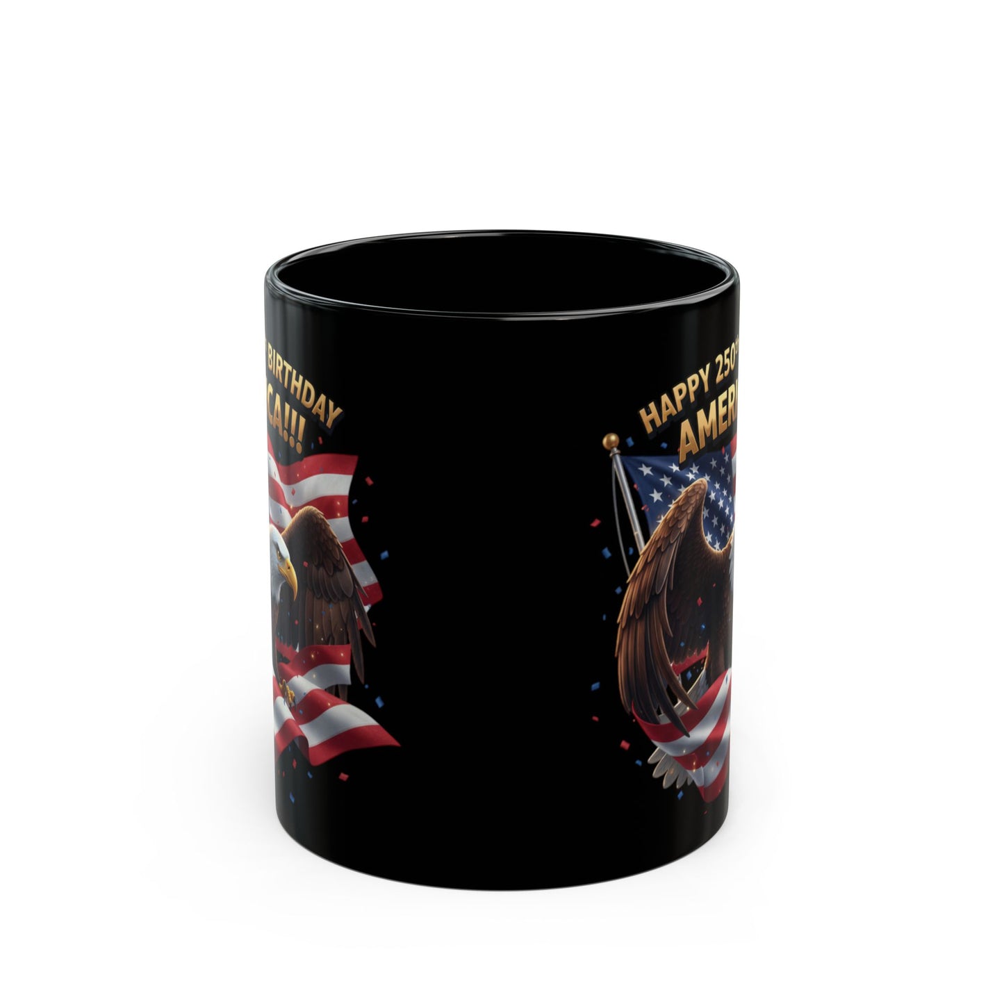 Happy 250th Birthday America Eagle Mug | Patriotic Ceramic Coffee Mug