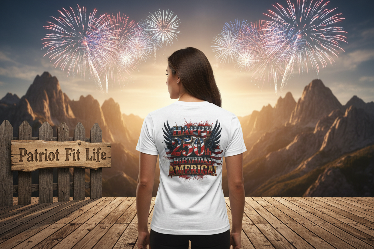 Happy 250th Birthday America T-Shirt – Patriotic Anniversary Tee