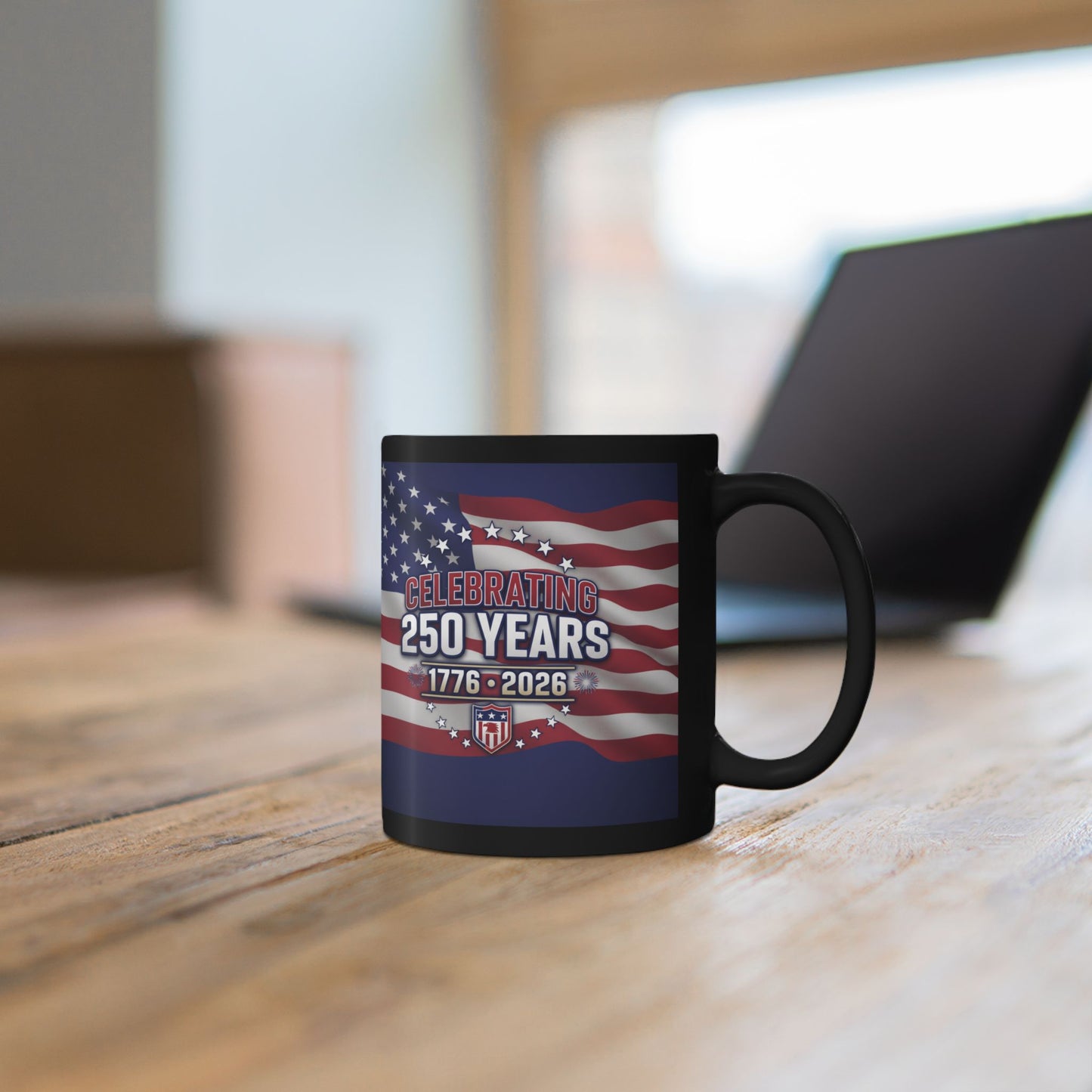 250 Years Celebrating 1776-2026 American Flag Mug | Patriotic Coffee Cup