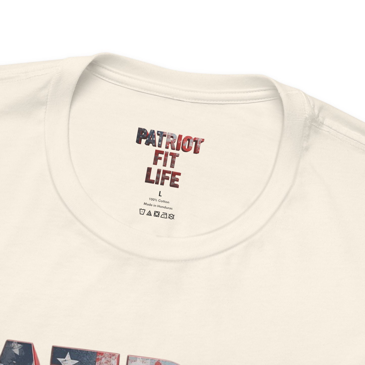 Patriot Fit Life T-Shirt - American Flag Block Letter Graphic Tee