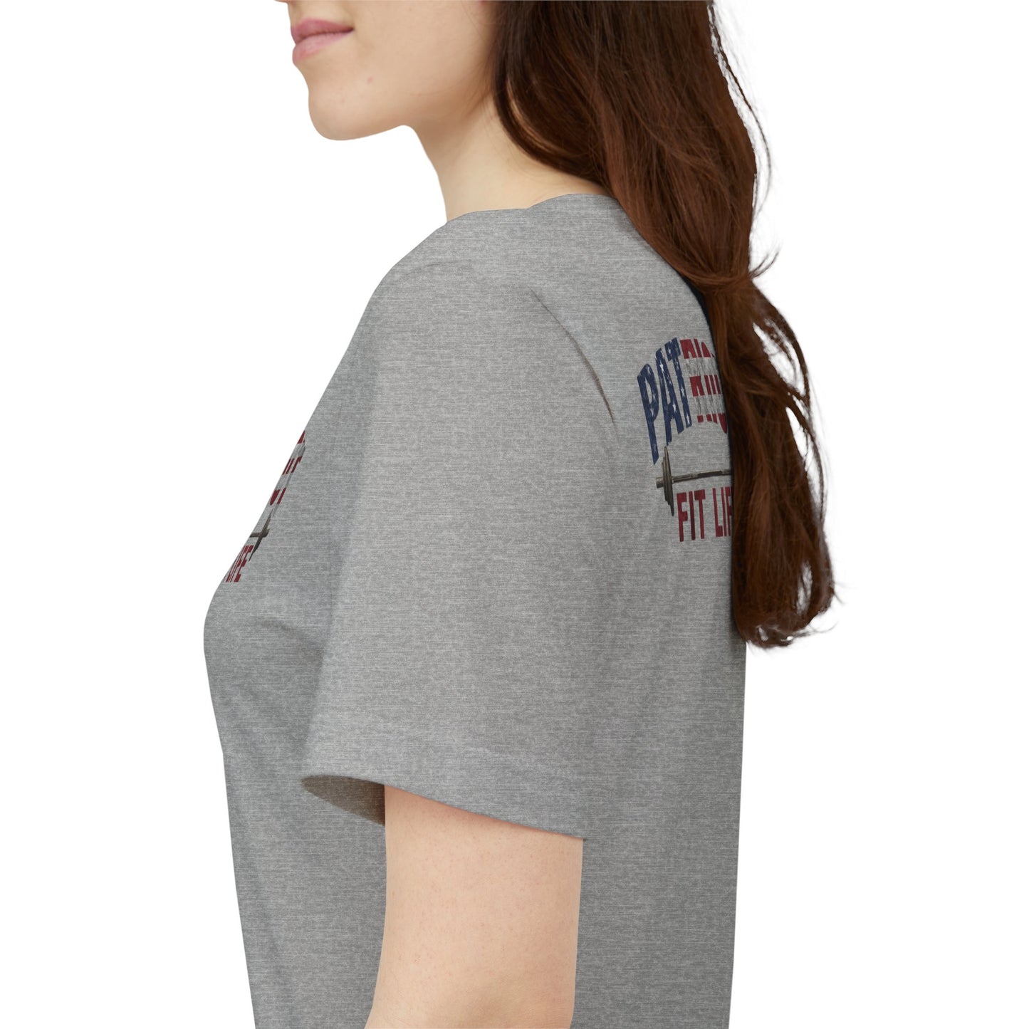 Patriot Fit Life T-Shirt | American Flag Barbell Gym Tee