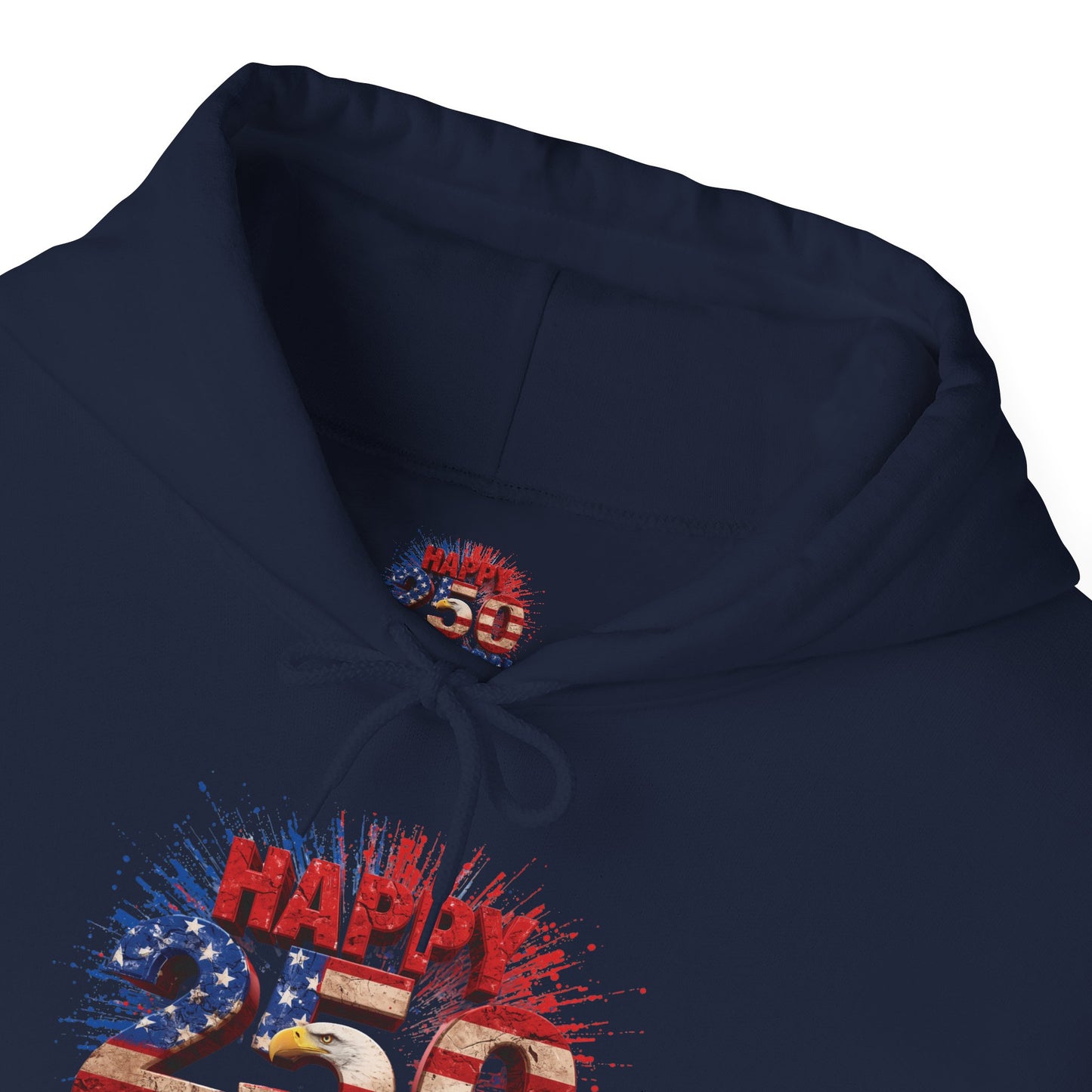 Happy 250th Birthday America Hoodie | Patriotic Eagle & Flag Sweatshirt | Gildan | S-5XL | 1776-2026