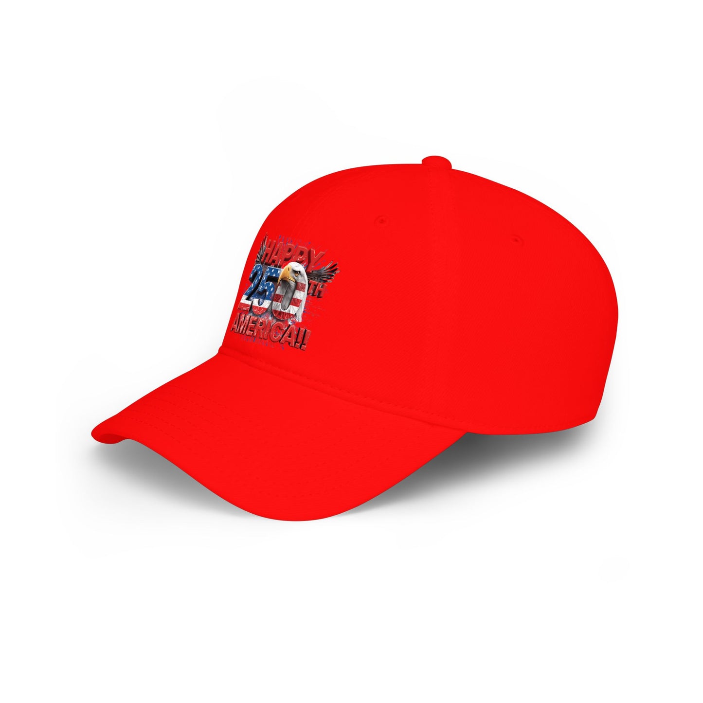 Happy 250th Birthday America Baseball Cap | Patriotic Eagle & Flag Low Profile Hat | 1776-2026 | 5 Colors