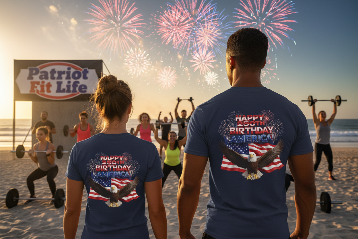 America 250th Birthday Eagle Flag T-Shirt | Patriotic Tee
