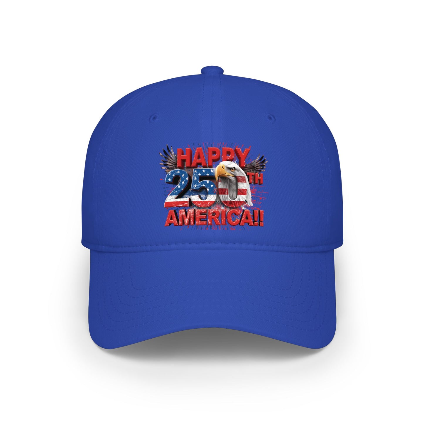 Happy 250th Birthday America Baseball Cap | Patriotic Eagle & Flag Low Profile Hat | 1776-2026 | 5 Colors