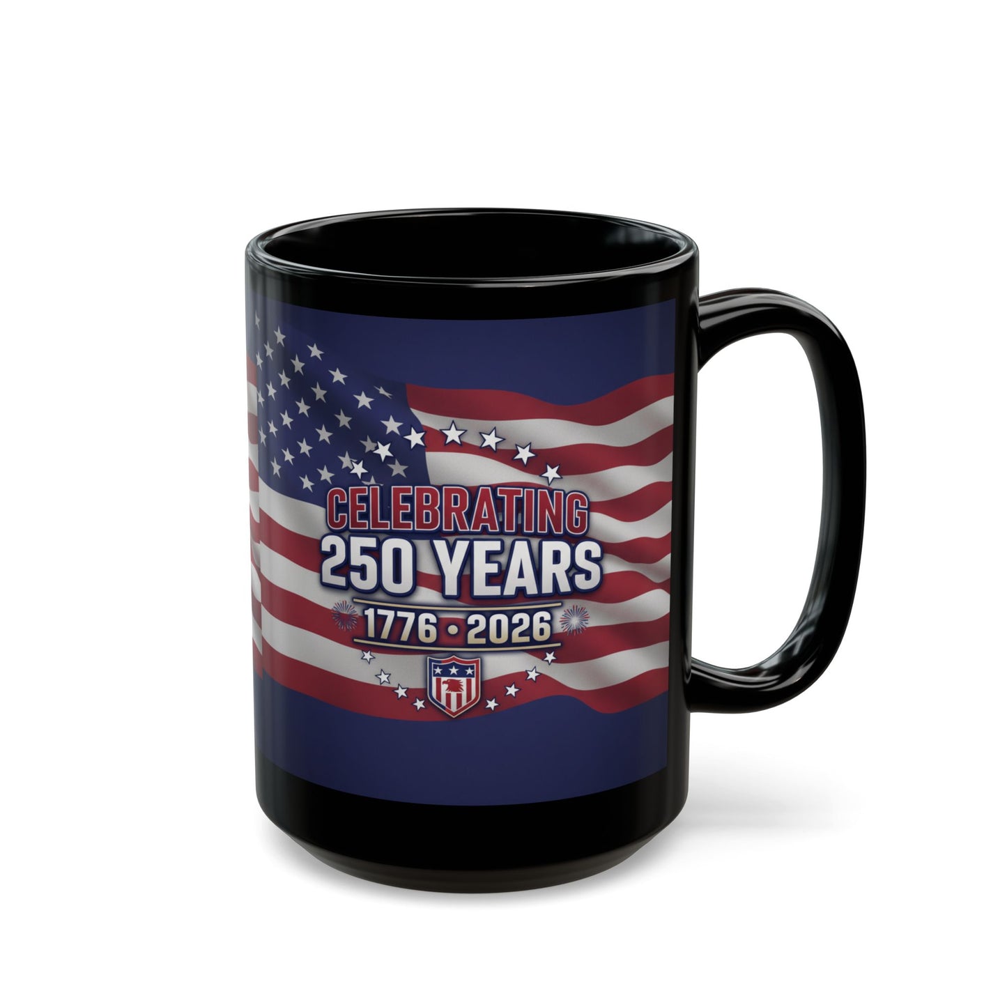 250 Years Celebrating 1776-2026 American Flag Mug | Patriotic Coffee Cup