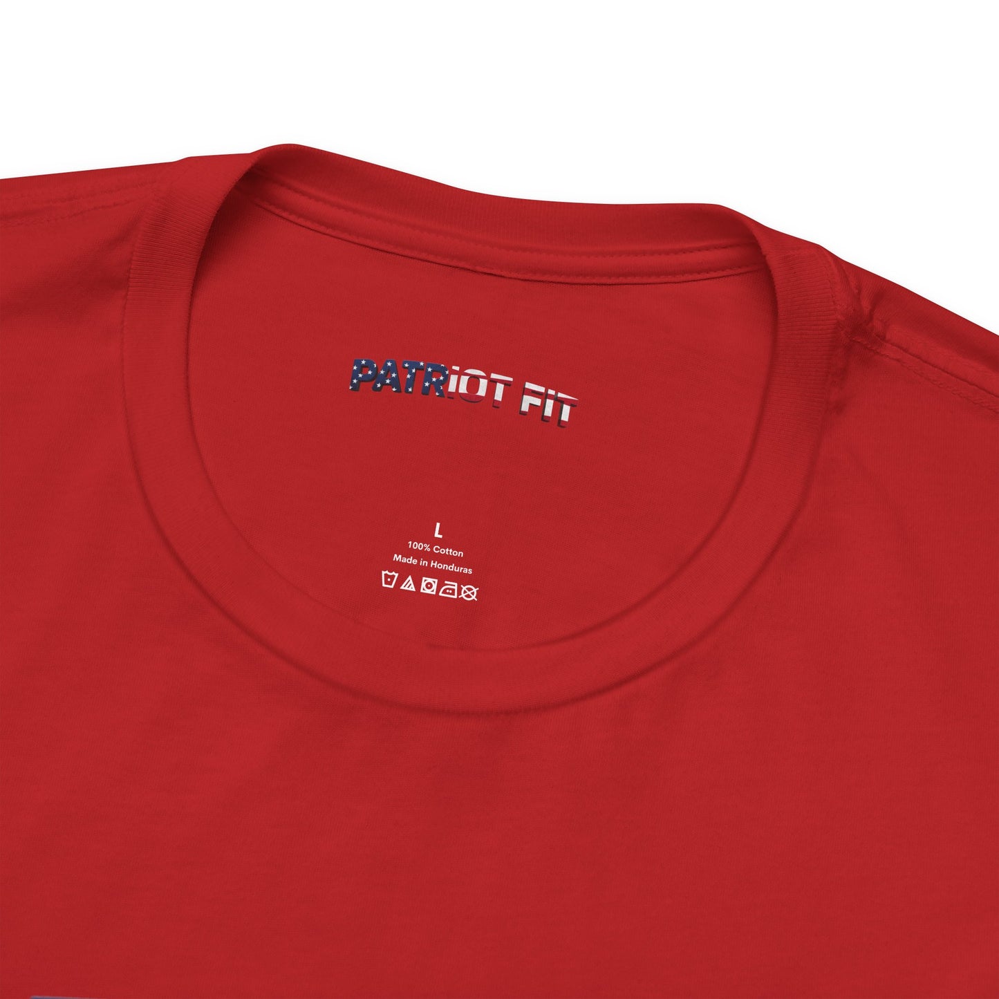 Patriot Fit T-Shirt — American Flag Text Athletic Tee