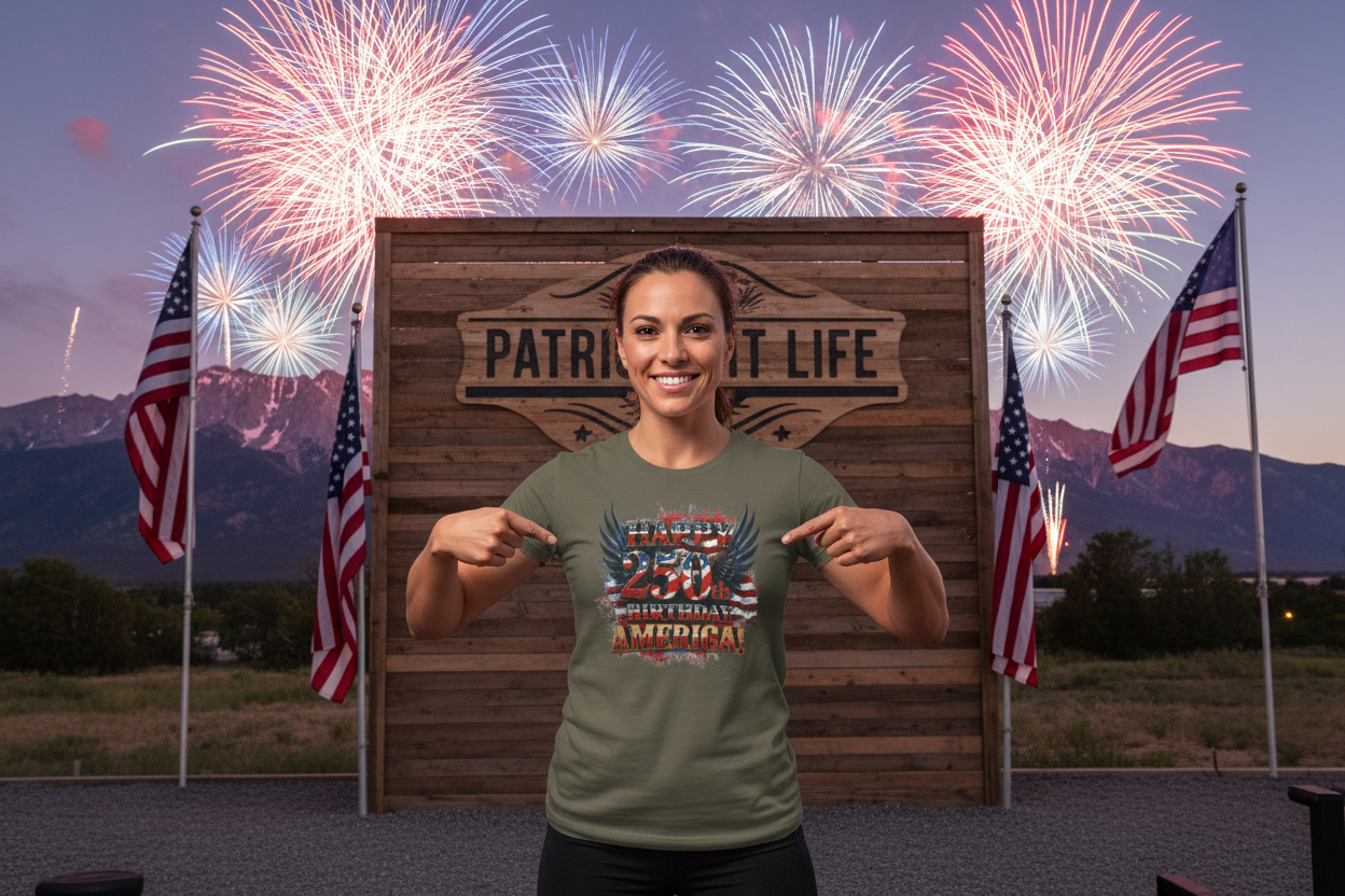 Happy 250th Birthday America T-Shirt – Patriotic Anniversary Tee