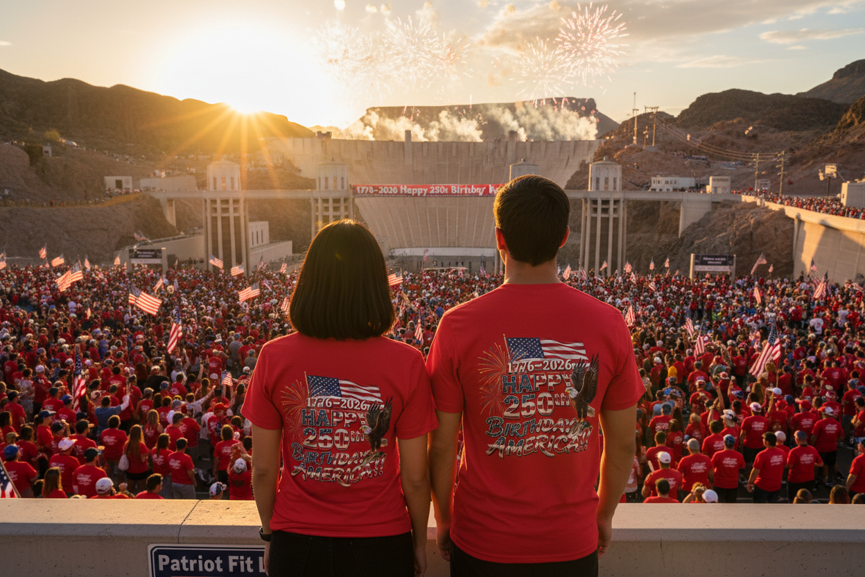 Happy 250th Birthday America T-Shirt | Patriotic Eagle Flag & Fireworks Tee | Bella Canvas | XS-4XL | 1776-2026