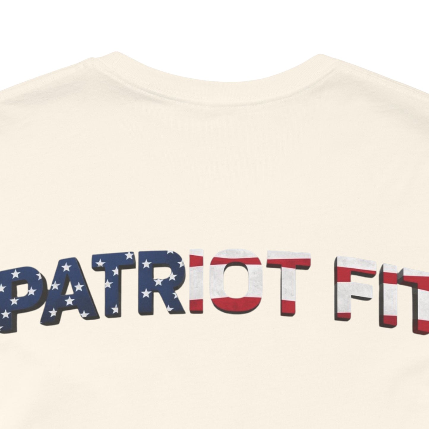 Patriot Fit T-Shirt — American Flag Text Athletic Tee