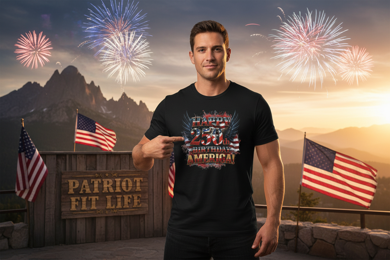 Happy 250th Birthday America T-Shirt – Patriotic Anniversary Tee