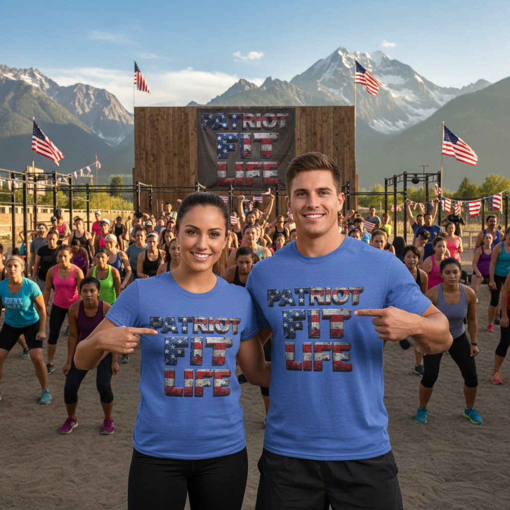 Patriot Fit Life Tri-Blend Tee - American Flag Graphic Fitness T-Shirt