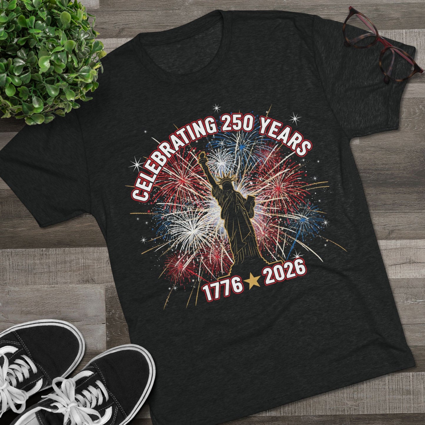 America 250th Anniversary Tri-Blend T-Shirt | Celebrating 250 Years 1776–2026
