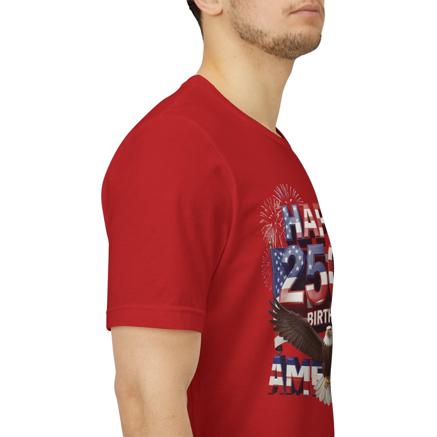 America 250th Birthday Eagle Fireworks T-Shirt | Patriotic Tee