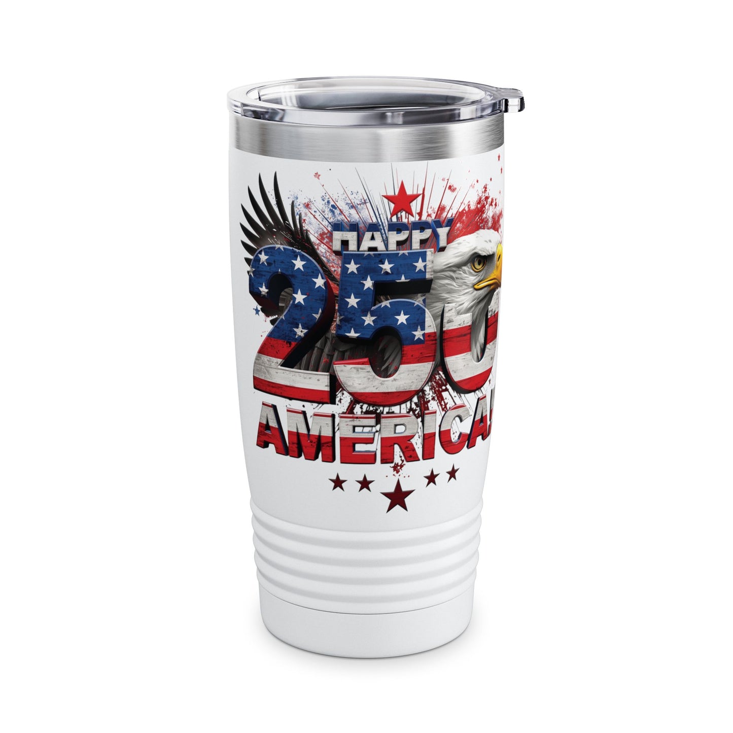Happy 250th America Eagle Tumbler | 20oz Patriotic Stainless Steel Travel Cup | 1776–2026