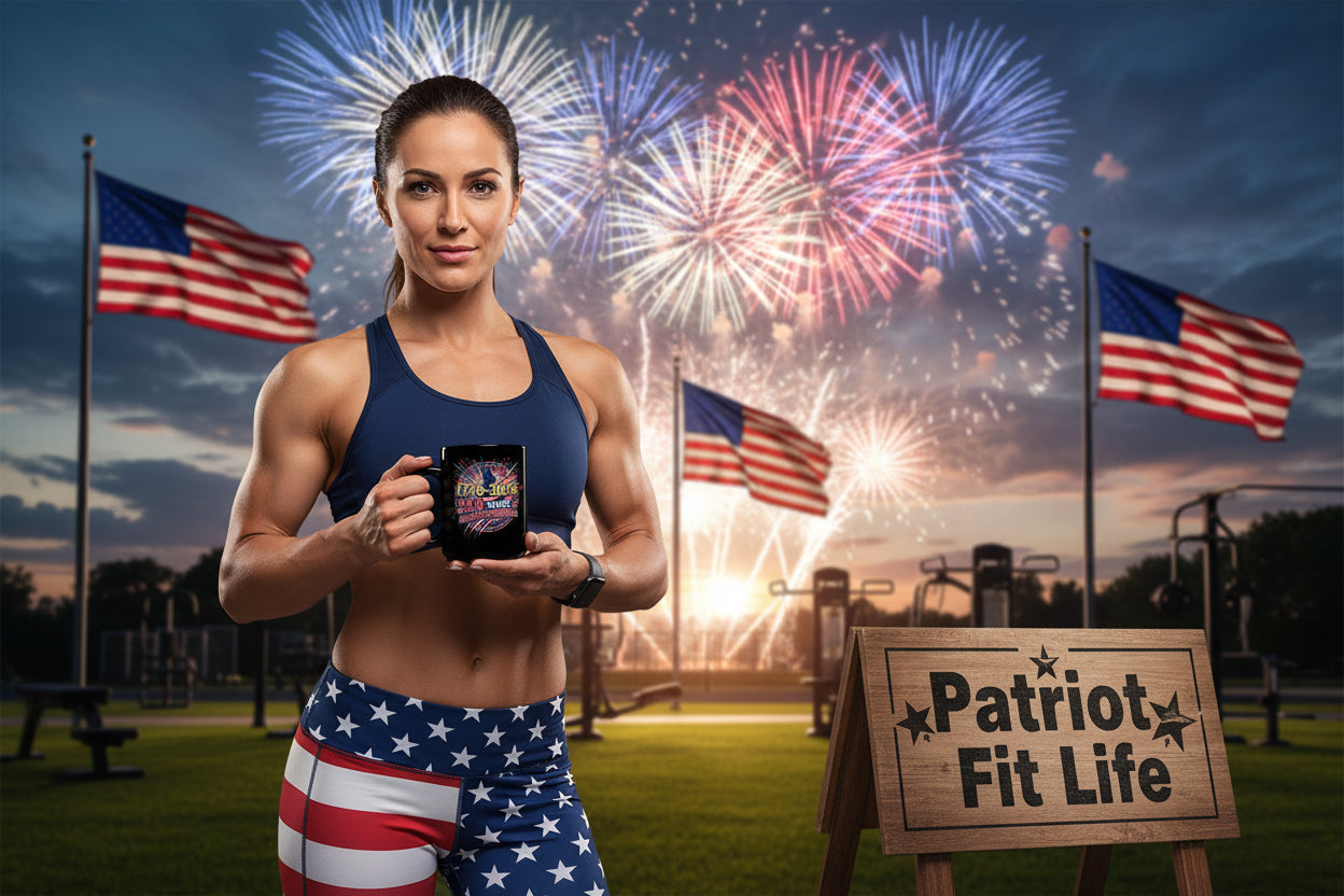 250 Years of Independence Mug 1776-2026 — Patriotic Black Coffee Mug with Fireworks & Statue of Liberty