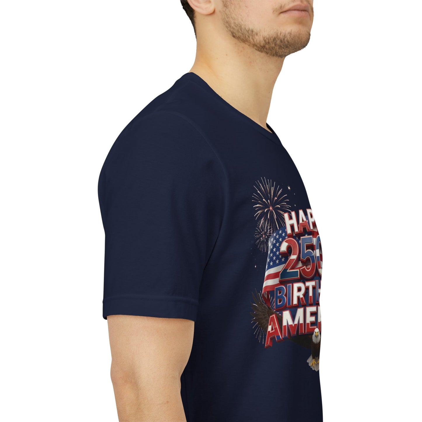 Happy 250th Birthday America Fireworks Eagle T-Shirt | July 4th