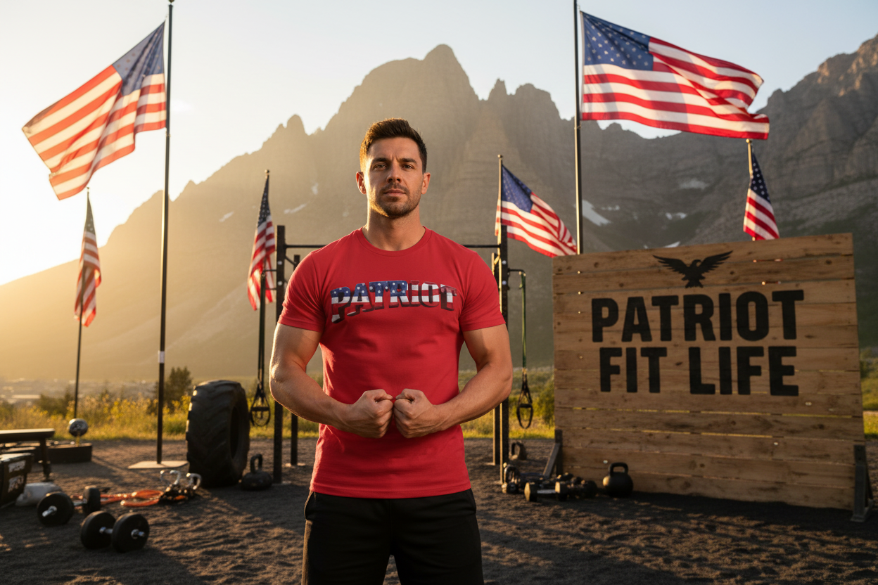 Patriot Graphic Tee - American Flag Short Sleeve T-Shirt