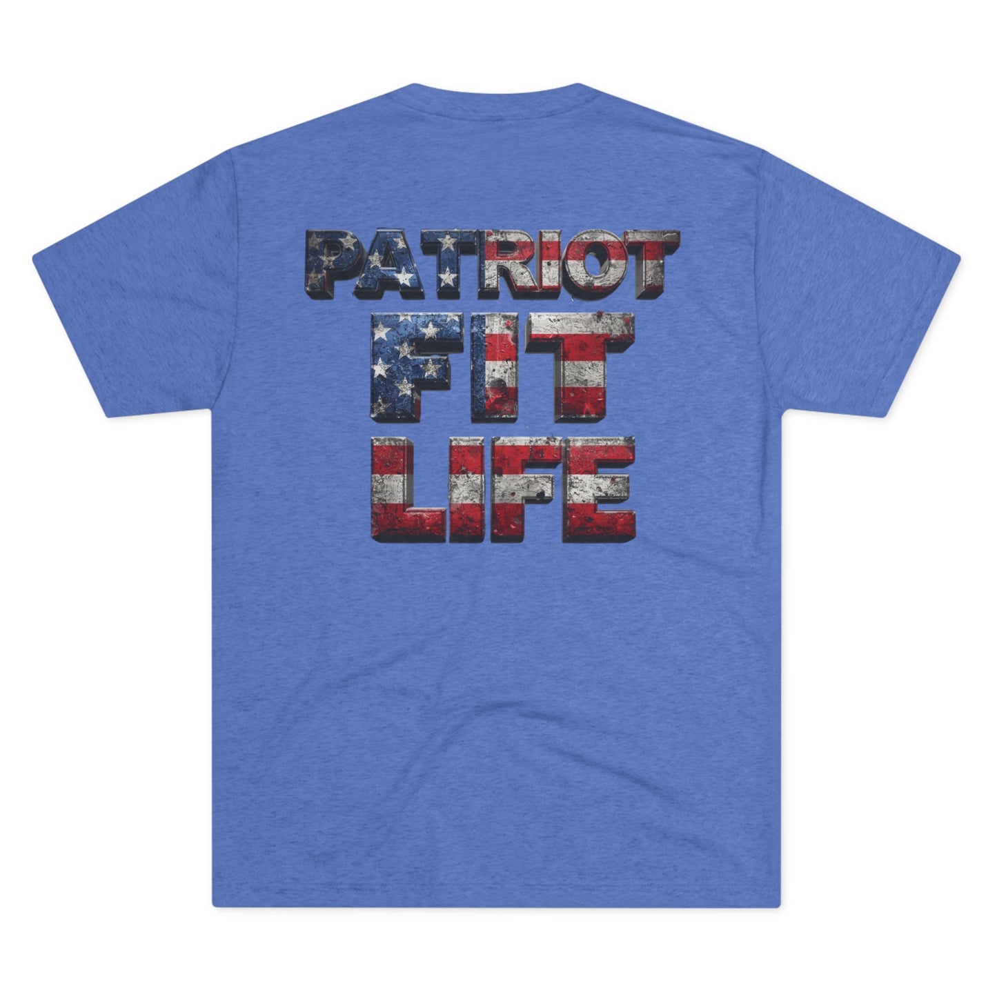 Patriot Fit Life Tri-Blend Tee - American Flag Graphic Fitness T-Shirt