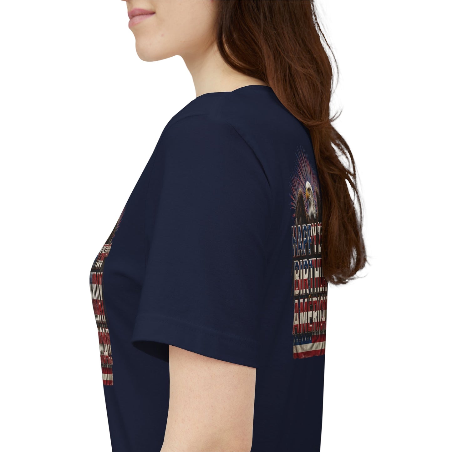 Happy 250th Birthday America T-Shirt | Patriotic Eagle & Flag Tee | Bella Canvas | XS-4XL