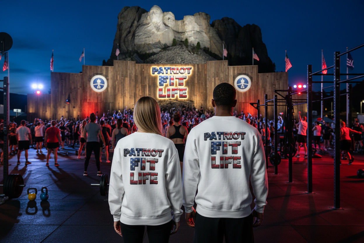 Patriot Fit Life Crewneck Sweatshirt - American Flag Graphic Pullover