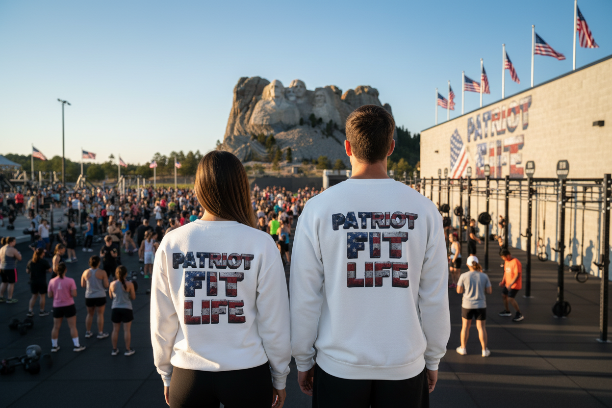 Patriot Fit Life Crewneck Sweatshirt - American Flag Graphic Pullover