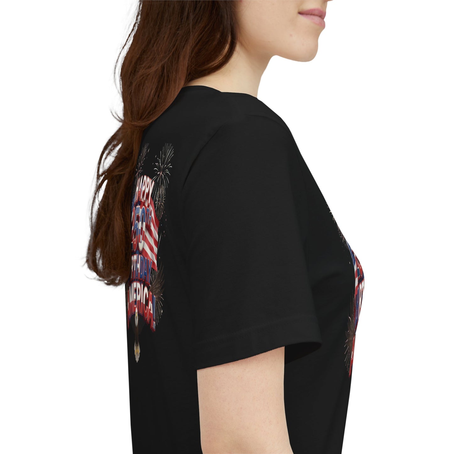 Happy 250th Birthday America Fireworks Eagle T-Shirt | July 4th