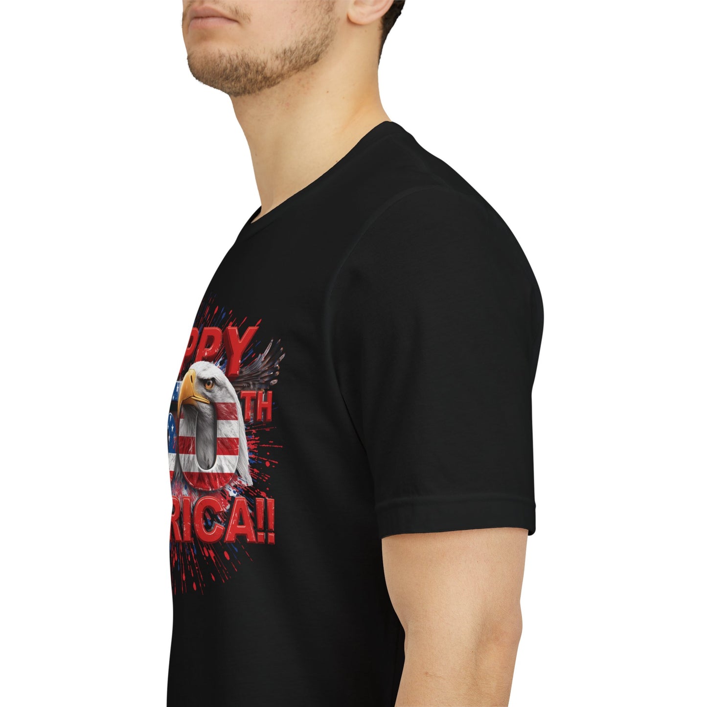 Happy 250th Birthday America T-Shirt | Patriotic Bald Eagle 4th of July Tee | 1776-2026 | XS-4XL