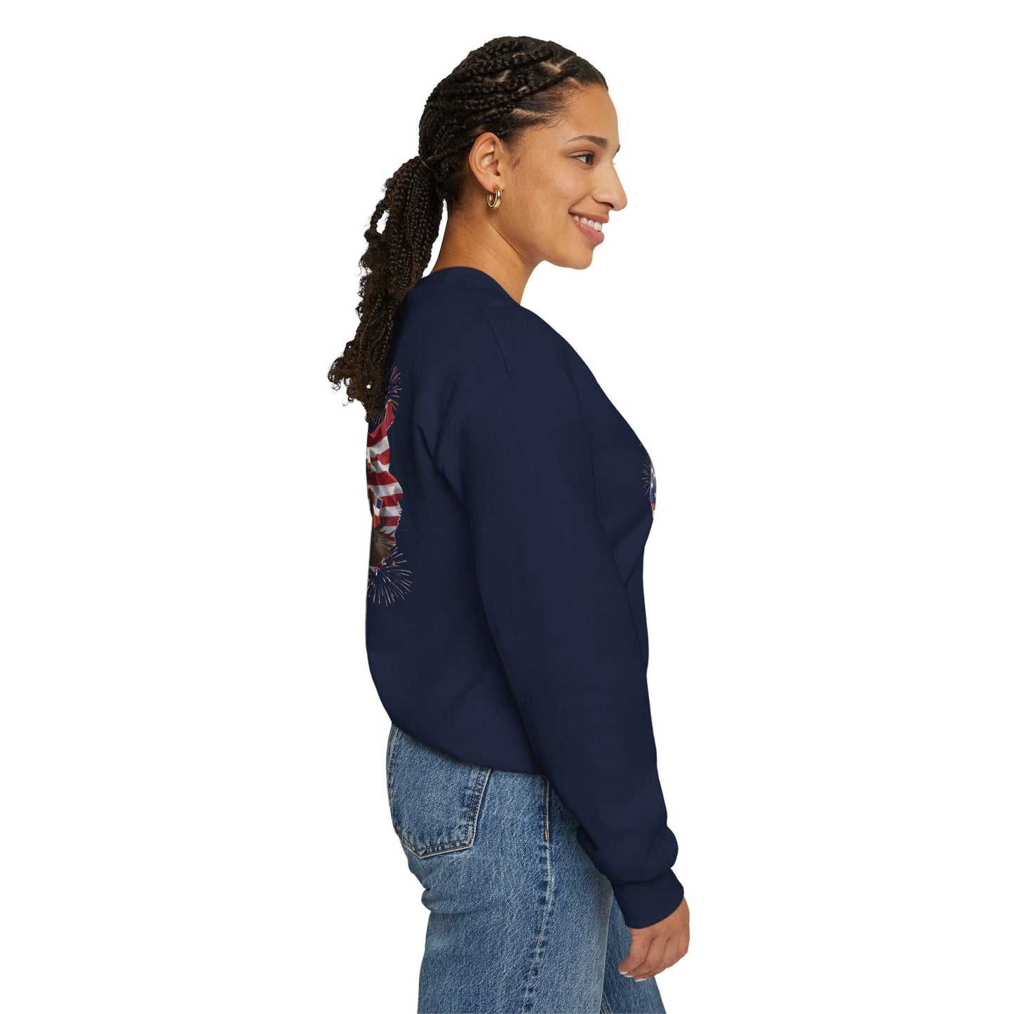 Happy 250th Birthday America Sweatshirt - Patriotic Crewneck with Flag & Eagle | Unisex