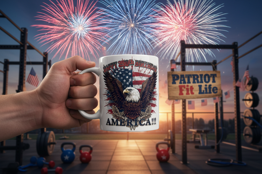 Happy 250th Birthday America Mug | Patriotic Eagle Coffee Cup