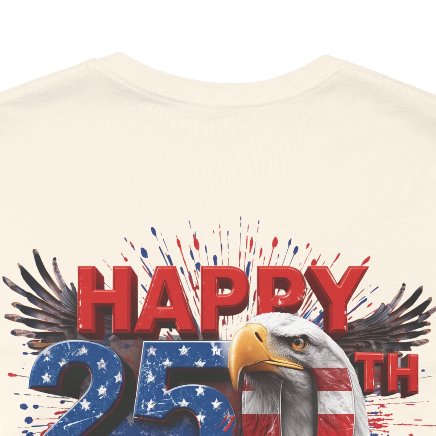 Happy 250th Birthday America T-Shirt | Patriotic Bald Eagle 4th of July Tee | 1776-2026 | XS-4XL